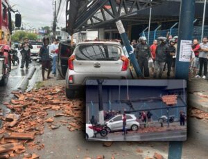 Trânsito mortal: carro invade contramão, atinge parada de ônibus e mata uma pessoa na avenida Cosme Ferreira; veja vídeo