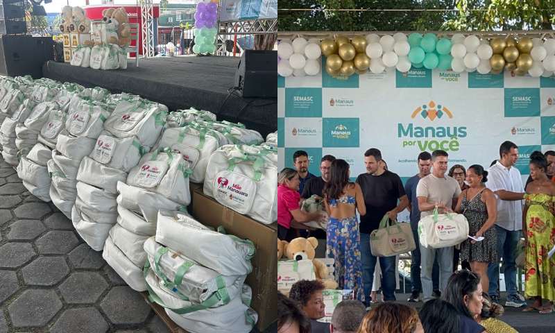 Prefeito David Almeida entrega mais 400 kits do programa ‘Mãe Manauara’
