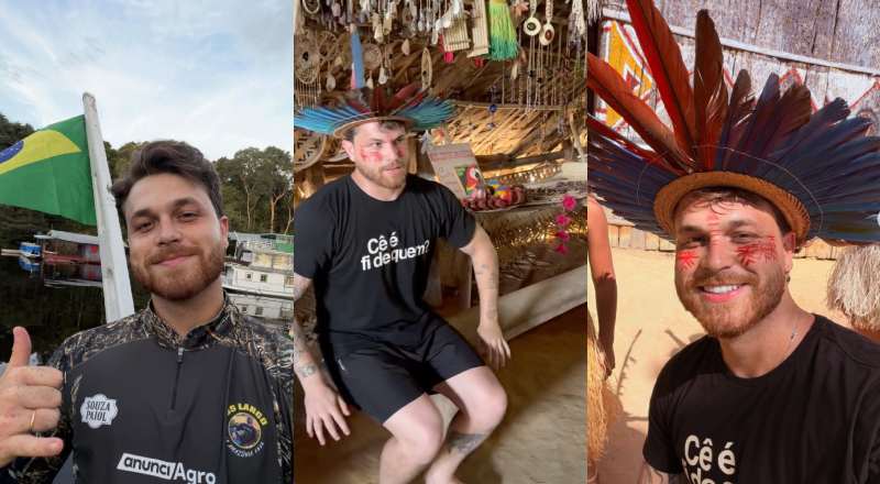 Influenciador Gustavo Tubarão viraliza ao mostrar nova viagem pelo Amazonas; veja vídeos
