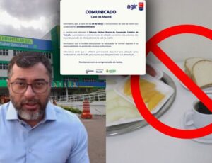 Mesmo com contrato bilionário do governo Wilson Lima, OSS Agir corta café da manhã de servidores da saúde no Amazonas