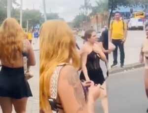 Garotas do Job disputam clientes na facada: "vou furar teu silicone"; veja vídeo