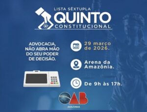 OAB-AM confirma eleição do Quinto Constitucional para 29 de Março; veja vídeo