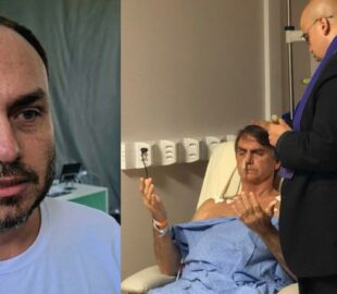 Carlos publica foto do pai em hospital e diz que estado de Saúde de Bolsonaro continua "muito delicado"