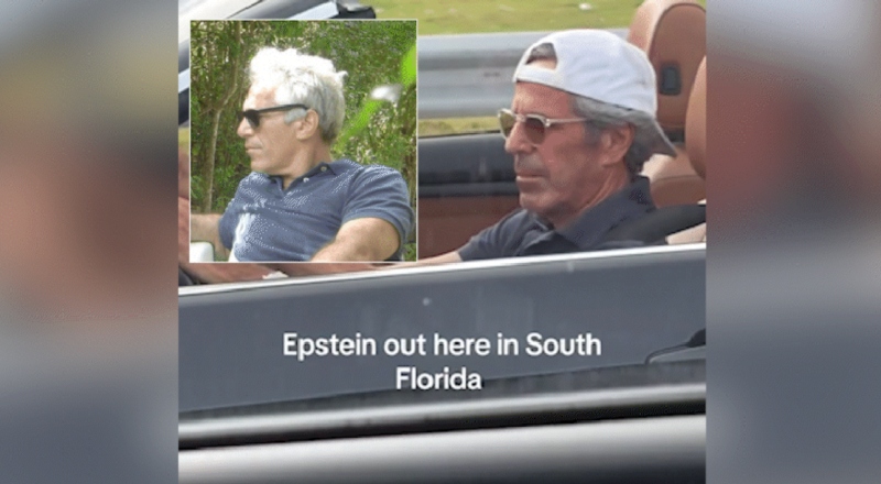 Morador da Flórida filma homem “muito parecido com Jeffrey Epstein” dirigindo na estrada; veja vídeo
