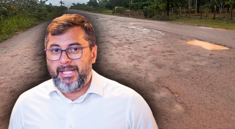Crateras dominam a estrada AM-254 e expõem descaso do governo Wilson Lima; veja vídeos