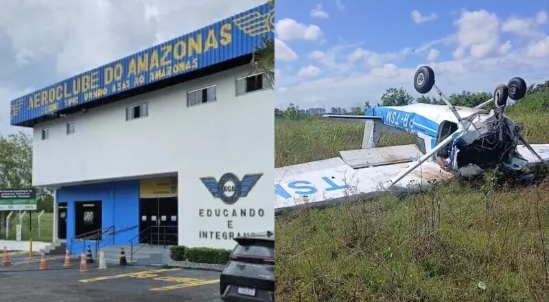Aeroclube emite nota após acidente com avião de instrução em Manaus; veja