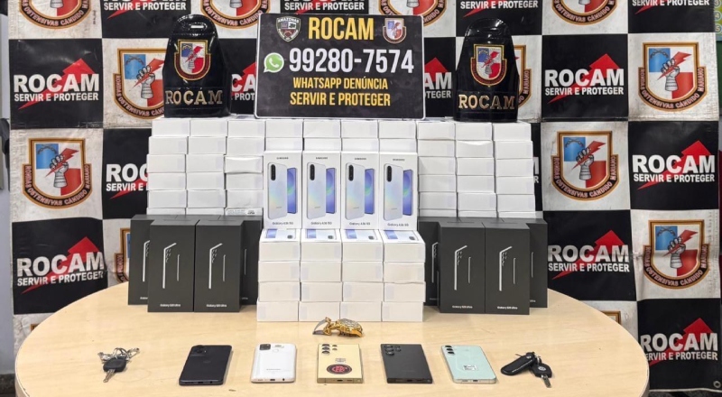 ROCAM prende trio após motorista revelar esquema de desvio de celulares