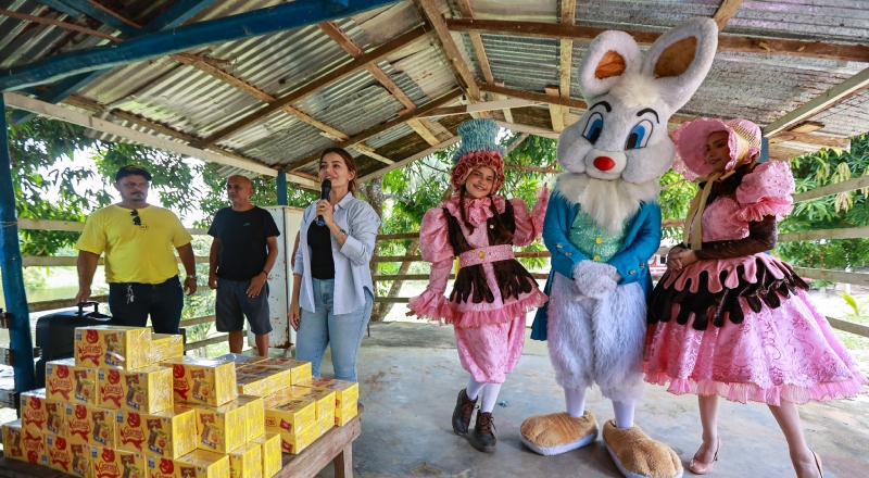 Prefeitura de Manaus leva alegria e solidariedade a comunidades ribeirinhas com 2ª edição da ‘Páscoa na Floresta’