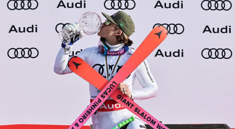 Brasil no topo do esqui: Lucas Braathen é campeão da Copa do Mundo no slalom gigante