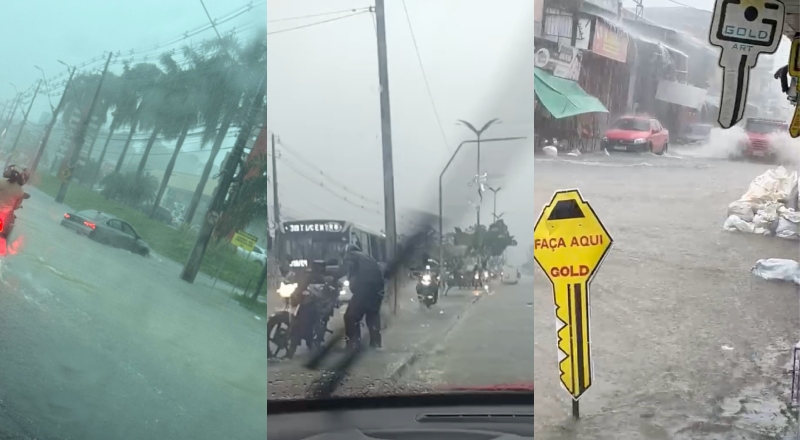 “Manaus debaixo d’água”: ruas de diversos bairros ficam alagadas após forte temporal; veja vídeo