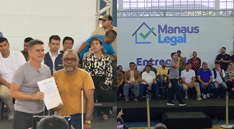 David Almeida e Eduardo Braga entregam 1,5 mil registros de imóveis na zona Leste de Manaus