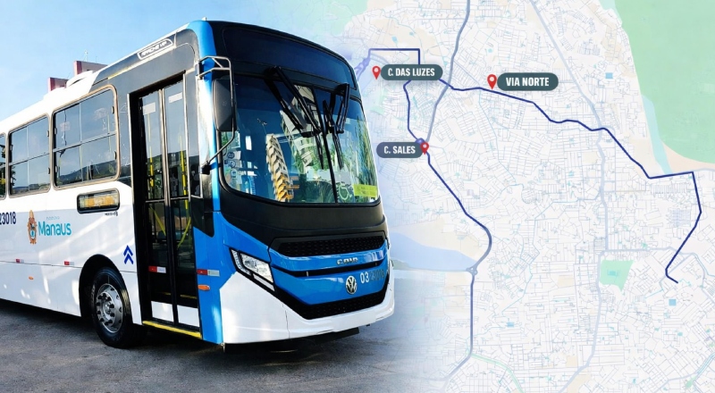 Prefeitura de Manaus lança nova linha de ônibus para interligar as zonas Oeste e Norte; veja como vai funcionar