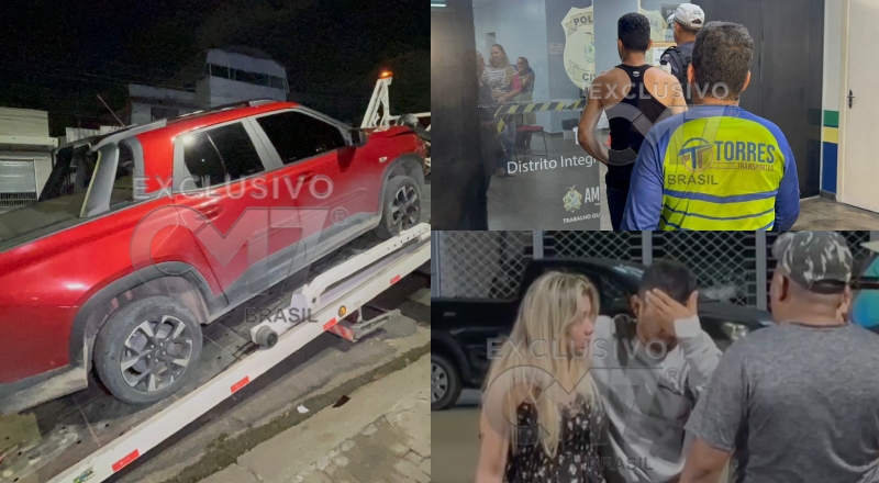 Dupla alcoolizada é presa após atropelar motociclista e passageira na Avenida das Torres; veja vídeo