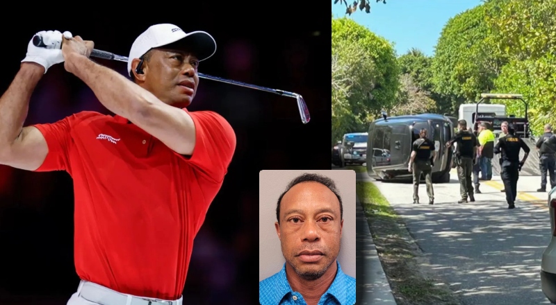 Tiger Woods é preso após dirigir em alta velocidade e capotar carro na Flórida; veja vídeo