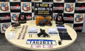 Quadrilha suspeita de invadir e furtar casa no Tarumã é presa pela Rocam em Manaus; veja vídeo