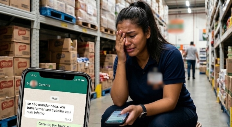 Superatacado de Manaus é condenado a pagar R$ 40 mil após gerente exigir nudes de funcionária que usava sutiã GG