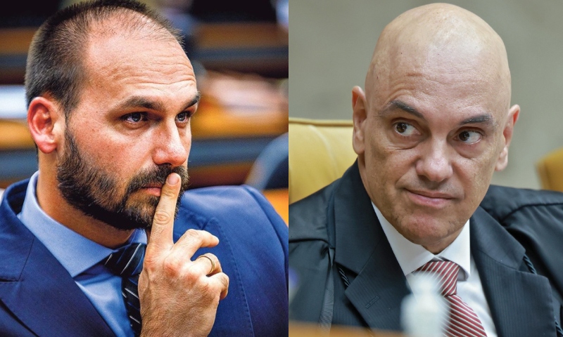 Moraes marca depoimento de Eduardo Bolsonaro em processo no STF