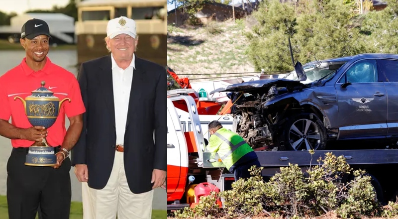 Tiger Woods ligou para Donald Trump direto do local onde capotou carro antes de ser preso; veja vídeo