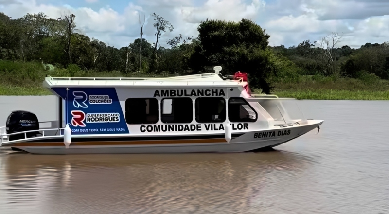 Grupo Rodrigues realiza doação de ambulancha e reforça atendimento de saúde na comunidade Vila Flor