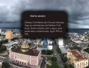 Defesa Civil alerta para chuvas intensas em Manaus nesta quarta-feira (8)