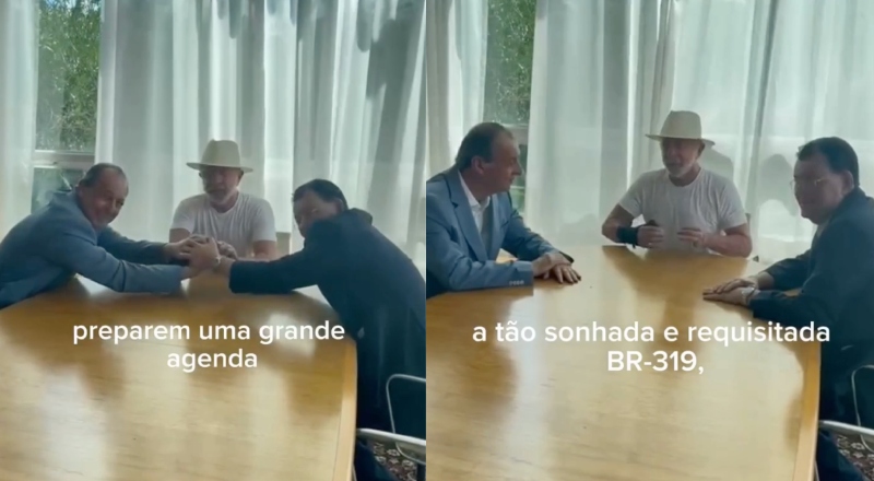 Ao lado de Braga e Omar, Lula promete visitar o Amazonas para entregar obras da BR-319; veja vídeo