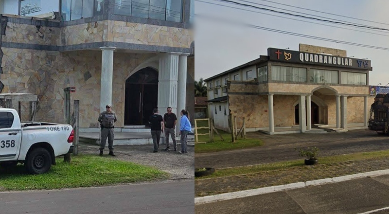 Ladrão tenta invadir Igreja Evangélica e acaba morrendo entalado em janela; veja vídeo