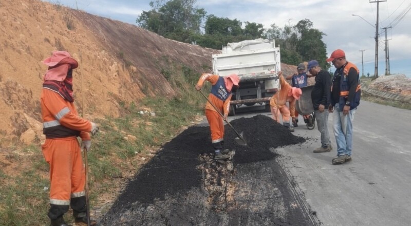 Prefeitura de Manaus avança com recuperação asfáltica no Distrito Industrial 2
