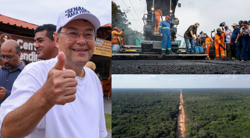 Com liderança de Eduardo Braga, obras no trecho do meio da BR-319 entram em fase de contratação