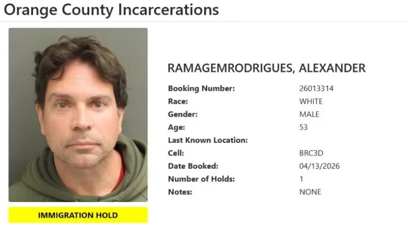Governo dos EUA divulgam foto de Ramagem sob custódia do ICE
