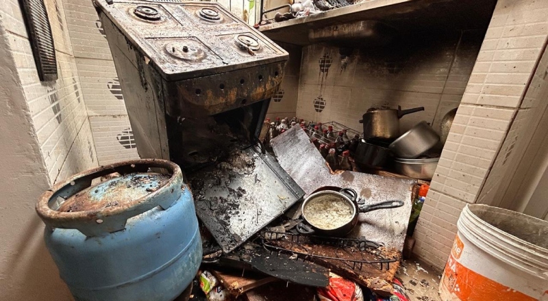 Homem fica ferido após explosão por vazamento de gás em Manaus