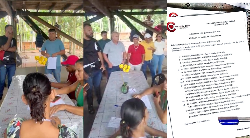 Servidores denunciam fraude em sindicato de Caapiranga: de 600 funcionários, apenas 20 puderam votar; veja vídeos