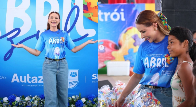 Primeira-dama de Autazes, Renata Pinheiro, reforça compromisso com a inclusão e a conscientização sobre o autismo no Abril Azul
