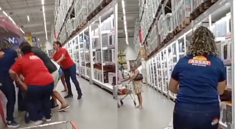 Chifre e gritaria: mulheres saem na porrada por “Alecrim Dourado” no Assaí Atacadista; veja vídeo