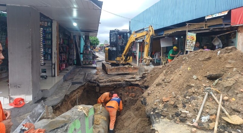 Prefeitura substitui tubulação e amplia drenagem na zona Sul de Manaus