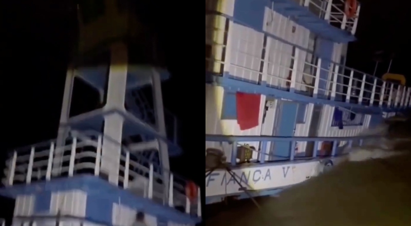 Pânico e desespero: vídeo mostra naufrágio da embarcação durante tempestade no Rio Amazonas; veja