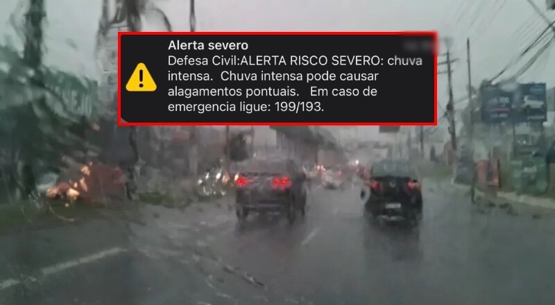 Chuva intensa em Manaus provoca caos no trânsito nesta quarta (22)