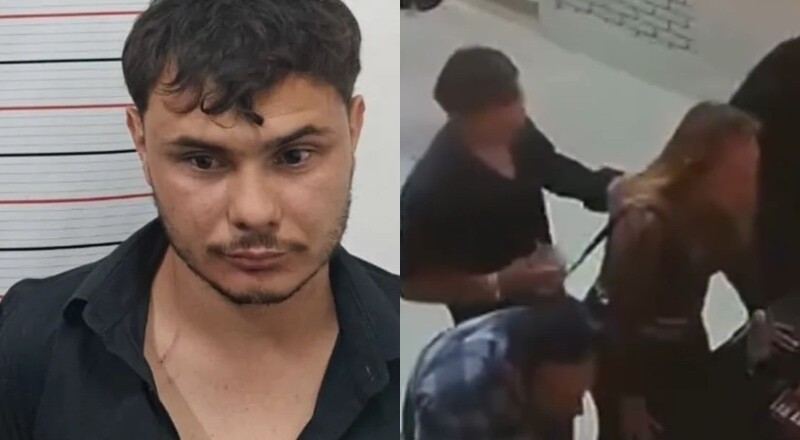 Câmera flagra gerente arrancando pedaço da orelha da própria esposa por ciúme; veja vídeo