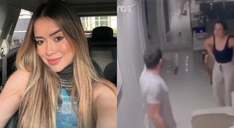 Vídeo mostra influenciadora Laís Albano agredindo o marido na frente da própria filha, em Manaus; veja
