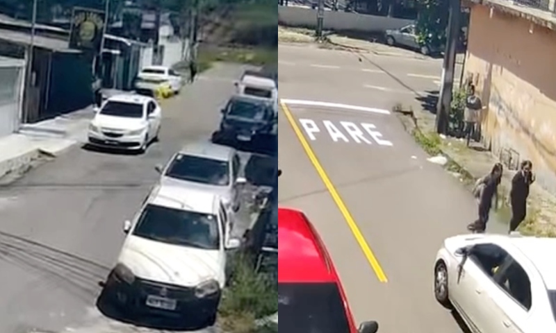 Vídeo mostra momento em que ‘valentão’ dá socos em menina de 12 anos que voltava da escola em Manaus; veja
