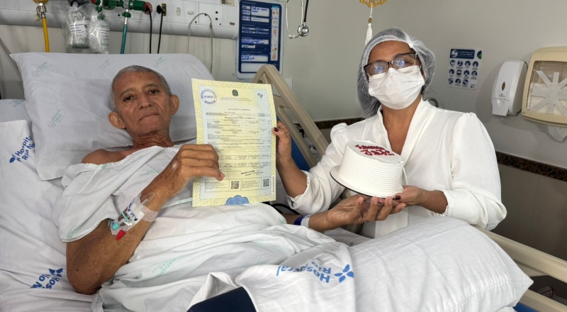 Emocionante: Paciente com câncer realiza cerimônia de casamento no Hospital Rio Negro, em Manaus