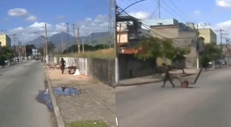 Corpo é desovado ao vivo durante reportagem no RJ; veja vídeo