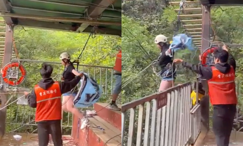 Chocante: vídeo mostra momento em que tirolesa se rompe e mulher morre durante passeio turístico; veja