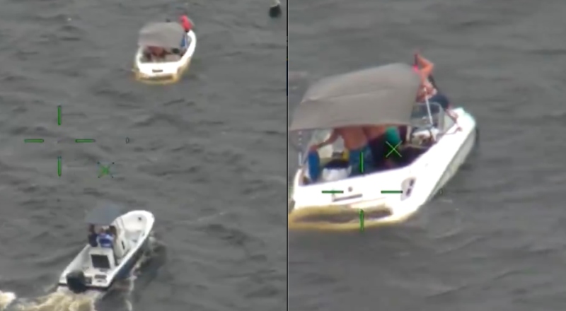 Policiais, pai e filho, resgatam família de barco que afundava durante tempestade na Flórida; veja vídeo