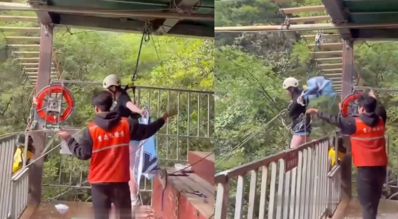 Lançada para a morte: mulher alerta sobre corda solta, mas despenca de 168 metros na China; veja vídeo
