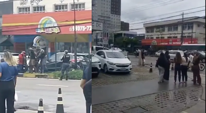 Ladrão de moto sofre acidente durante fuga e é preso na avenida Djalma Batista, em Manaus; veja vídeo