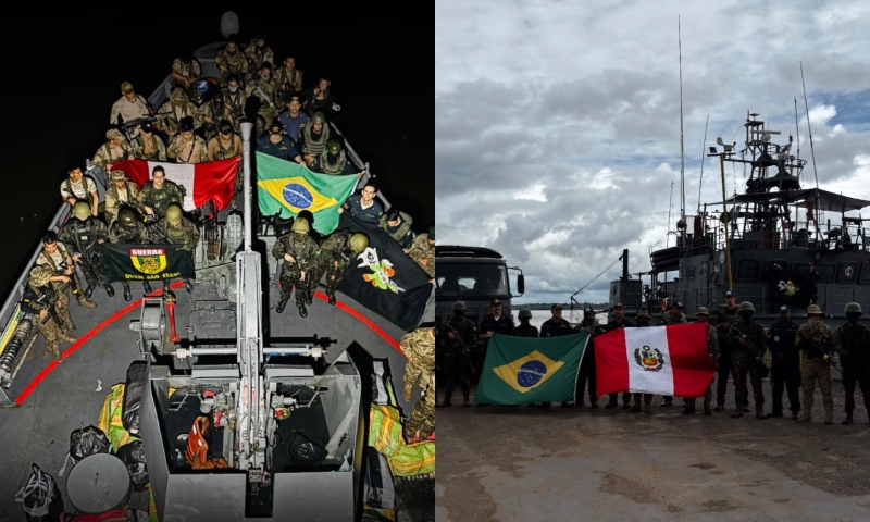 Forças Armadas brasileiras e peruanas apreendem cerca de 14 toneladas de drogas na região do Vale do Rio Javari