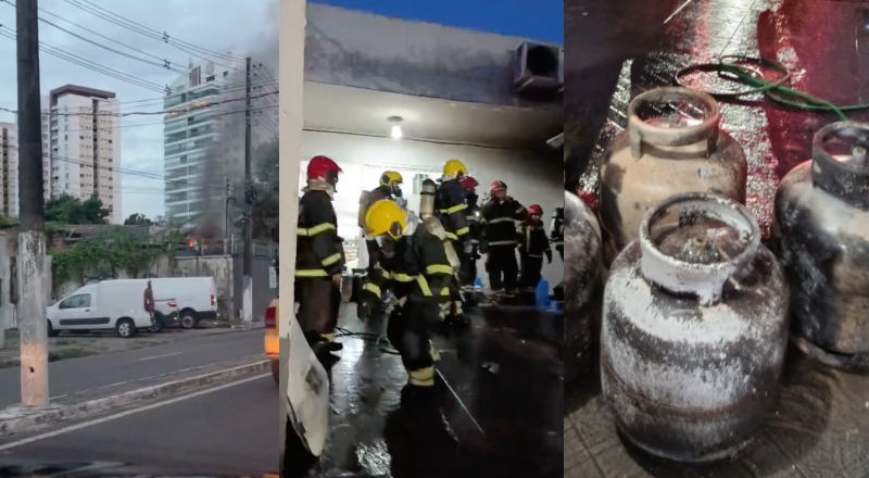 Bombeiros evitam o pior: ação rápida impede explosão de botijões de gás em incêndio de Restaurante em Manaus; veja vídeo