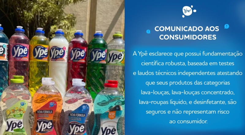 Ypê bate de frente com a Anvisa: “Fundamentação científica prova que não há risco ao consumidor”; veja