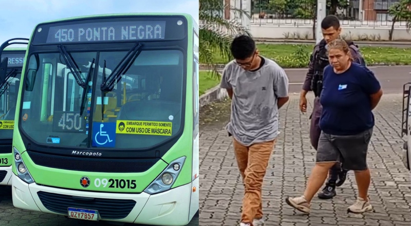 Mulheres que estavam realizando roubos em ônibus da linha 450 são presas em Manaus; veja vídeo