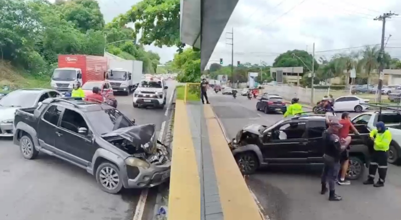 Acidente deixa mulher ferida em frente ao Hospital João Lúcio; veja vídeo